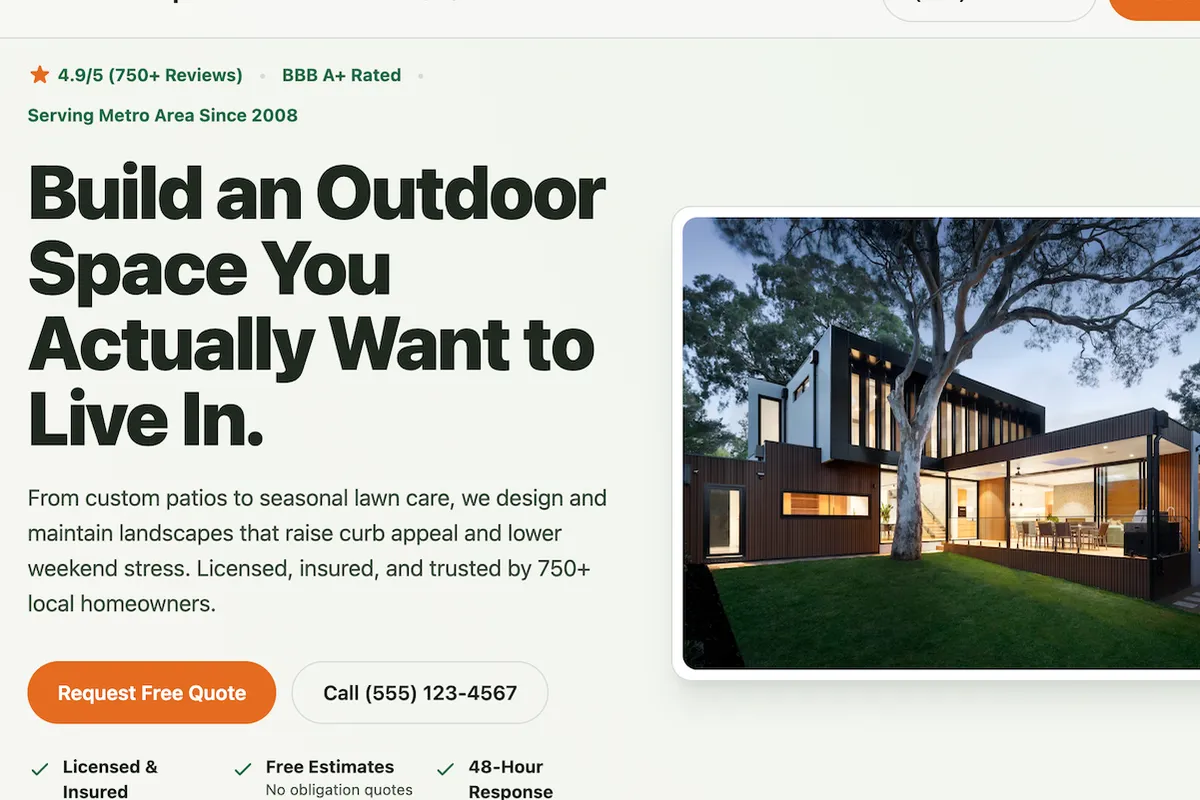 GMC Landscapes website project preview